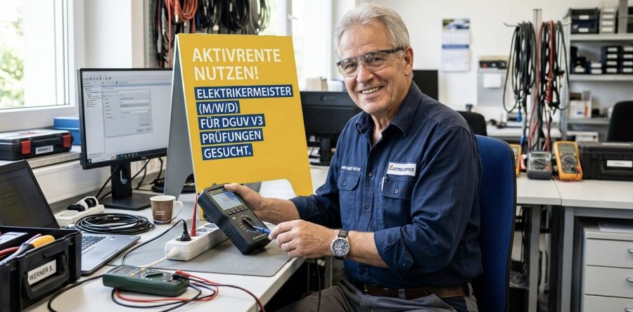 Wir suchen eine/n Elektrikermeister/in (m/w/d) für DGUV V3 Prüfungen